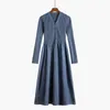 Casual Dresses Sticke Elegant Women Sweater Dress Autumn Winter Thick Warm Long Midi Elgant Solid Office Ladies A Line