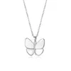 Catene a goccia Gioielli di nicchia Design Squisito ciondolo a forma di farfalla con zirconi intarsiati Collana elegante da donna