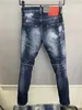 DSQ PHANTOM TURTLE Herren-Jeans, Herren-Luxus-Designer-Jeans, dünn, zerrissen, cooler Typ, lässiges Loch, Denim, modische Marken-Passform, Me348W