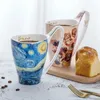 Van Gogh Vincent Coffee Mug Bone China Cups and Mugs Starry Night Retro Drinkware Ceramic Mug Desk Decoration Birthday Present