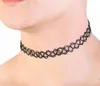 Chokers balık hattı dövme dokuma kolye elastik streç kolye kemik zinciri boyun zinciri boyun kılıf