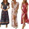 Casual jurken jurk vrouwen zomer 2023 Europa Europa Verenigde Staten dames bohemia printen strandkleding vestidos zxp015Casual