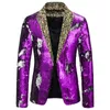 Costumes pour hommes arrivée scène Performance hommes Blazers et vestes Slim Fit paillettes Blazer discothèque/DJ costume Terno Masculino