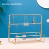 Smyckespåsar Showcase Halsband Stand Glasögon Display Rack örhängen Shelf Desktop Iron Art Home Dresser Retail Store Fashion 3 Layers