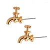 Stud Earrings Aesthetic Unique Design Tricolor Faucet For Women Stopcock Earring Gift Punk Jewelry