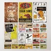 Scies à chaîne art étain peinture plaque de signe en métal métal vintage tin sign wall decor for Man Cave garage extérieur plaque décorative personnalisée tin sign taille 30X20CM w02