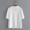 Blouses pour femmes chemises été grande taille hauts en tricot pour femmes grande taille à manches courtes mince élastique blanc fermeture éclair cardigan chemise 3XL 4XL 5XL 6XL 230311