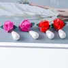 Kolczyki nurkowania jedwabna wisior kwiatowy dla kobiet imitacja mody imitacja pereł 2023