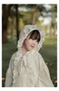 Jackets Summer Fashion Kids SunProtection Coat Jacquard Lightweight Hooded Baby Girls Linen LaceUp Children Outfits 110 Years 230311