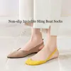 Women Socks Spring/Summer Super Shallow Mouth Half Palm Ice Silk Sling Boat Thin Bottom Non-Slip No Heel High Heels Invisible