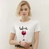 Женские футболки Summer Women Женские бокалы вино