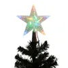 Kerstdecoraties Adornos de Navidad LED Tree Top Lights Luminous Star Light String Batterijbox Vijfpuntige decoratie