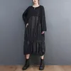 Vestidos casuais estilo corea retchwork de algodão jea