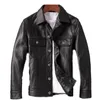 Individualidade de couro masculina Jaqueta genuína Homens leves luxuosos caseiros de bombardeiro masculino motociclista motociclista Top Gun Fashion Guy Tough Spring Coat