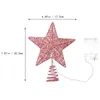 Julekorationer 1 PC Party Tree Iron Topper Decorative Lighting Star (batteri)
