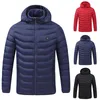 Vestes chauffantes unisexes pour hommes, manteau thermique USB, vêtements thermiques électriques, chauffage infrarouge, à capuche, chaud pour l'hiver et l'extérieur