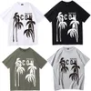 cotton dsq2 Men's T-Shirts Fashion Short Sleeve Loose Top Half Sleeve Round Neck Cartoon Printing Backing summer dsq Shirt dt609