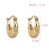 Hoop Earrings Simple Plated Alloy For Women Girl Fashion Jewelry Gift Moon Pattern Earring Hoops Huggie Creole