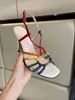 Novas sandálias femininas de salto grosso, chinelos de design de luxo, moda clássica de verão, sandálias de geléia de praia ggity K066