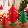 Christmas Decorations Mini Fake Tree Kids DIY Craft Xmas Festive Party Table Decoration Non Woven Felt Ornament Decor