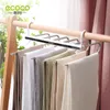 شماعات رفوف ecoco طي بانت شماعات السراويل متعددة الوظائف رف الفولاذ المقاوم للصدأ للملابس شماعات المحمولة توفير الفضاء بنطلون 230311