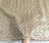 5 metrów francuski materiał koronkowy African Organza tiul tiulowy WTH cekins sekwencja Swiss Voile Laces tkaniny dla ASO EBI7586365