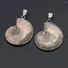 Pendentif Colliers Pierre Naturelle Flash Labradorite Escargot Plaqué Argent Artisanat Pour La Fabrication De Bijoux Collier De Boucle D'oreille Accessoires Charme Cadeau