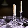 Titulares de vela Recipientes de vidro vintage para velas simples estilo castiçal Decor de casas de casas Romântico Centerpieces Tabelas