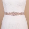 Wedding Sashes Handgemaakte roségouden riem strass Crystal Belts voor dames diamantjurk taille sieraden