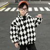 Jas winter kinderkleding lange mouw plaid wollen mode jongens verdikkende warme bovenkleding boetiek kinderen ropa bebe 230311