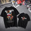 Heren t shirts 2023 Harajuku schattige cartoon leeuw dans print t-shirt Chinese stijl oversized losse kleding hiphop casual katoen mannen