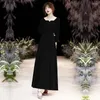 Work Dresses Wine Red Evening Dress Women 2023 Small Person Usually Can Wear Elegant Thin Long Sleeve