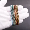 Strand design av hög kvalitet rostfritt stål kedja handgjorda sladd flätade makrame armband män smycken gåva pärlsträngar strängar