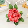 Dekorativa blommor Artificial Rose Flower Wedding Decoration Bridal Silk Bouquet Flores Mariage Birthday Party Valentine's Day Home