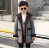 Coat Children Casual Woolen Fall Winter Boys Handsome Plush Velvet Heavy Outerwear Clothes Kids Splicing Pocket Trench 230311