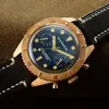 腕時計サンマーティン65ブロンズ自動ダイビングウォッチETA7753クロノグラフ200m耐水性ベゼルレトロ腕時計