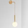 Wall Lamp Simple Glass Ball Nordic Personality Living Room Light Post Modern Led Lamps Creative Bedroom Bathroom