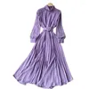 Robes de soirée Sweet Memory 2023 Bordeaux Noir Rose Violet Jaune Cocktail À Manches Longues En Mousseline De Soie Plissée Robe Vintage Femmes Robe