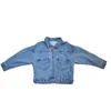 Men's Hoodies Korean Style Children's Clothing Spring Girl's Denim Jacket 2023 Big Boy Wholesale