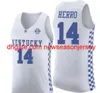Kentucky Wildcats Tyler Herro # 14 College Basketball Jersey personnalisé n'importe quel maillot de numéro de nom