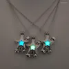 Pendant Necklaces NurmWung Necklace Creative Christmas Tree Stars Luminous Fashion Glowing For Women Charm Jewelry Wholesale