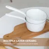 Olla de leche 15 cm Esmalte Cocina Calentador de mantequilla Cocina de inducción Estufa de gas Estilo japonés Derretir Cacerola para desayuno Gachas hirviendo 230311