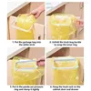 Kitchen Storage Portable Trash Can Hanging Garbage Bag Holder Bin Rack Hook Scouring Pad Dry Shelf For Tools