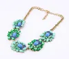 Choker-Halsketten, Imitations-Edelstein-Cluster, große Halskette, Halsband, Mode-Party-Schmuck, Luxus-Retro-Statement-Boho-Stil für Frauen, Llis22