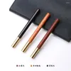 High Quality Metal Red Sandalwood Ebony Chicken Wing Wood Luxurious Copper Gift Roller Ball Pen Stationery Office Supplies