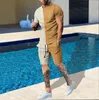 Herrspårar Men Tracksuit 3D Printed T Shirt Shorts Sportwear Herrkläder Suit Man Overdimensionerad jogger casual set Summer Streetwear Suit 230311