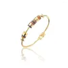 Bangle CZ Gold Copper Woman Bracelet Crystal Rhinestones