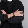 25mm lourd Punk Vintage gourmette cubain lien chaîne Bracelet avec ceinture Buck hommes Rock Miami or argent noir en acier inoxydable Biker vélo mâle Bracelets bracelet bijoux