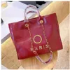 Brand Women's Luxury Handbags Beach Bags Designers Ch Metal Letter Badge Tote Evening Bag Small Mini Body Leather Handbag Large Female Chain Wallet Backpack