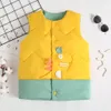 Gilet enfants bébé garçon hiver manteaux vêtements petit dinosaure doudoune gilet mignon enfants Parkas tenue pour 38 ans 230311